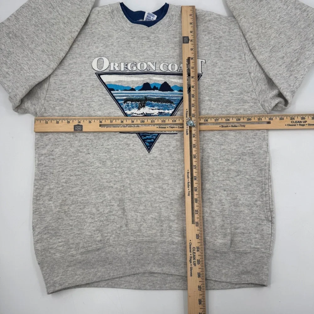 Vintage Oregon Coast Gold Beach Crewneck Sweatshirt Jerzees XL Heather Gray 80's